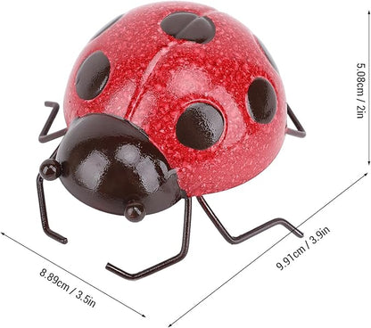 Focket Metal Garden Decor, Iron Handcrafted Industrial Coating Bright Colors Yard Art Lawn Ornaments Real Design Lifelike Easy to Install Metal Sculpture for Lawn, Yard (Red)
