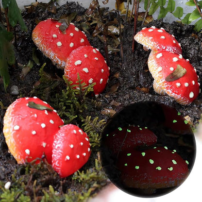 OwMell Glow in The Dark Mushroom, Set of 3 Mushroom Decor Decorations for Garden Yard, Mushroom Tree Decorations Outdoor, Mushroom Statue Figurines, Fairy Garden Decor Accessories - Tree Hugger