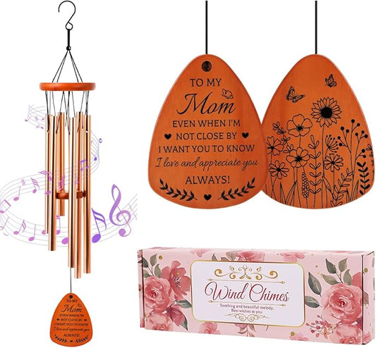 Gifts for Mom, Mama Wind Chimes, Mother Birthday Gift from Daughter Son, Love Reminder Gifts for Thanksgiving Christmas, Mother's Day Best Gift for Mom