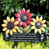 Christmas Grave Decorations for Cemetery, Sunflower Metal Memorial Garden Stakes for Mom Dad Pet, Outdoor Sympathy Gift Stakes (Sunflower)