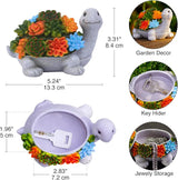 Outdoor Turtle Key Hider Statue - Cute Succulent Turtle Hide a Key Outdoor Decorative - Small Gift Box for Women, Home Decor & Gifts