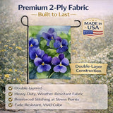 Caroline's Treasures Rhode Island Violets in Watercolor Garden Flag Mailbox Flag Decorative Yard Flag Banner Outside Patio Artwork Yard Flower Beds, Garden Size, Multicolor