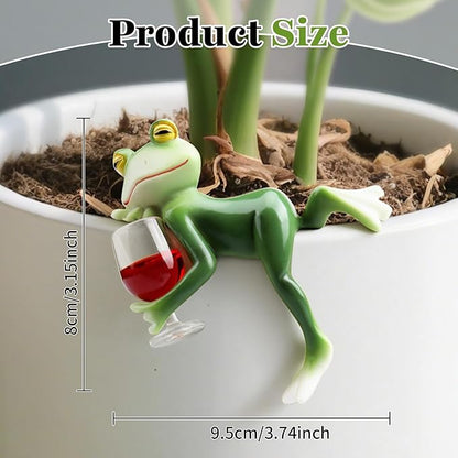 Garden Frog Statues – Funny Outdoor Figurines for Yard, Patio, Lawn, Indoor Decor – Cute Animal Ornaments & Plant Hangers – Birthday for Women (1 Pack)