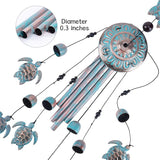 Sea Turtle Wind Chime for Outside, Turtle Gifts for Women Men Mom Grandma, Unique Sea Animal Metal Decorative Windchimes with S Hook Decor for Birthday Home Lawn Patio Porch Backyard Yard Decoration