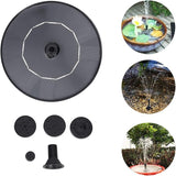 Solar Powered Floating Fountain, Bird Bath Water Pump with 6 Nozzles, Solar Garden Pond Fountain Kit for Outdoor Decor, Automatic Eco - Friendly Water Circulator with