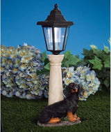 Bits and Pieces - Solar Dog Lantern-Solar Powered Garden Lantern - Resin Dog Sculpture with LED Light (Dachshund) - 13.5" Tall