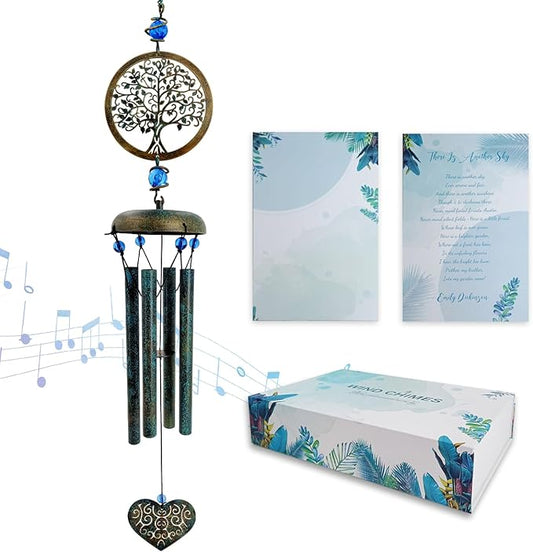 ASTARIN Wind Chimes Outside Unique Tree of Life Wind Chime All Metal Wind Chimes for Love One Gifts for Mom, Grandma, Daughter, Decoration for Home, Garden, Patio, Backyard(29”)