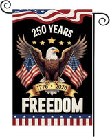 TOPFLAGS 250 Anniversary USA Flag Garden Flags 1776-2026 Double Side 12x18 Inch Eagle for Outside American Patriotic Banner with Freedom