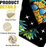 Dyrenson Upside Down Pineapple Decorative Garden Flag, Plays Well With Others Yard Outside Home Decoration, Funny Swinger Party Burlap Outdoor Small Decor Double Sided 12 x 18