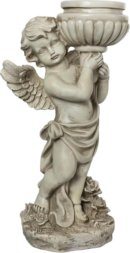 Northlight 17.5" Cherub Angel Bird Bath Outdoor Garden Statue