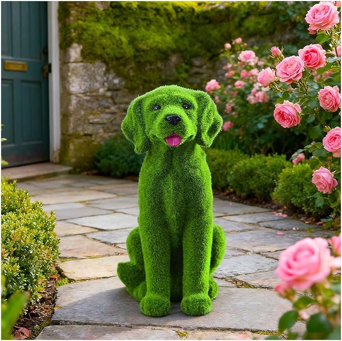 Outdoor Garden Statue Decoration, Resin Material, Handmade, Suitable for Villa Courtyards Gardens and Lawns(A,27 * 27 * 40cm)