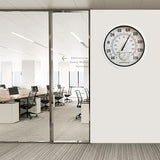 Indoor Outdoor Thermometer Large Numbers 12 Inch Wall Weather Thermometer Hanging Garden Decor Hygrometer No Battery Needed (White)