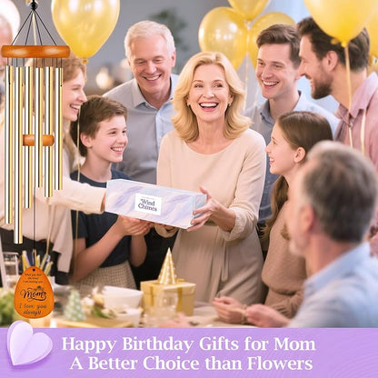 Gifts for Mom, Moms Wind Chimes, Best Gift for Mom Birthday Gifts from Daughter Son, Love Reminder Gifts for Mother