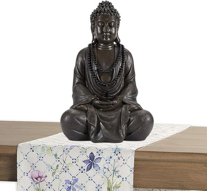 Goodeco 11.4" Meditating Buddha Statue Home Decor - Meditation Gifts for Room/Garden/Patio/Deck/Porch Yard Art Decoration, Zen Decor Buda Statue