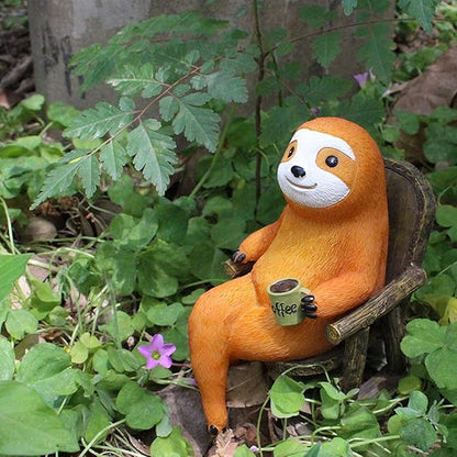 Garden Statue Decoration, Fun Art Animal Ornaments Statue Small Figurine Terrace Cottage Balcony Ornament Outdoor Creative Decor