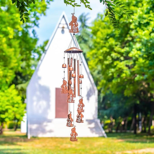 Bunny Wind Chimes for Outside,Bunny Gifts for Women/Men/Sympathy/Memorial Gifts/Birthday Festival Metal windchimes Outdoors/Indoors,Patio,Garden Decor,Home,Yard