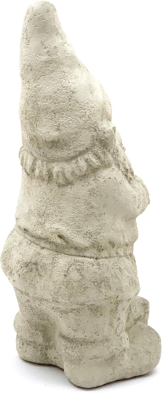 Garden Gnome with Shovel: Solid Durable Stone Statue with Vintage Texture. Sealed for Outdoors. Handcrafted USA. (Classic/White)