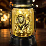 Lion Gifts for Women/Men Lion Solar Lanterns Mom Birthday Animal Simba Lovers Lantern Animal Memorial Lights Solar Garden Decoration for Yard, Patio,Backyard,Porch Torches, Home Decor