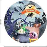 Retro Metal Sign 12"x12",Happy Halloween Scary Night Grave Witch Bats Trick Or Treat Dog Aluminum Tin Metal Sign for Home Living Room Bedroom Garden Farm Patio Decor Wall Art Poster