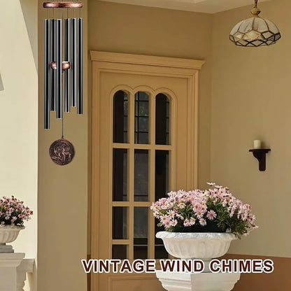 Wind Chimes for Outside, Vintage Deer Deep Tone Wind Chime Outdoor Clearance, Patio Porch Balcony Decoration, Garden Hanging Decor for Women Mom Grandma (32" Deer)
