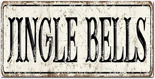 Madcolitote Personalized Jingle Bells Street Sign Vintage Jingle Bells Wood Signs Wall Art Rustic Wall Decorations for Living Room Home Decor for Home Man Cave Gate Garden Bars Cafes 6x12in
