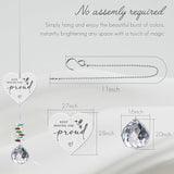 Keep Making Him Proud,Crystal Suncatcher Bereavement Keepsake,Memorial Gift for Loss of Dad,Grandpa,Uncle,Hanging Crystals Ornament for Window Rainbow Maker Prisms Home Decor Gift