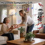 Memorial Wind Chimes for Loss of Loved One,Sympathy Gifts for Loss of Mother/Dad/Husband - Cardinal Wind Chimes for Outside with Light-Catching,in Memory of Loved One Gifts,Sympathy Wind Chimes 35"