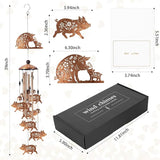 Wind Chimes for Outside, Pig Gifts for Women Men, Memorial Wind Chimes with 4 Aluminum Tubes, Farmhouse Decor for Garden Patio Porch, Includes Card & Box