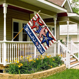 Independence Day 4th of July House Flag Burlap 28x40 Inch Double Sided, Patriotic American Stars and Stripes Yard Outdoor Decor DF304-28
