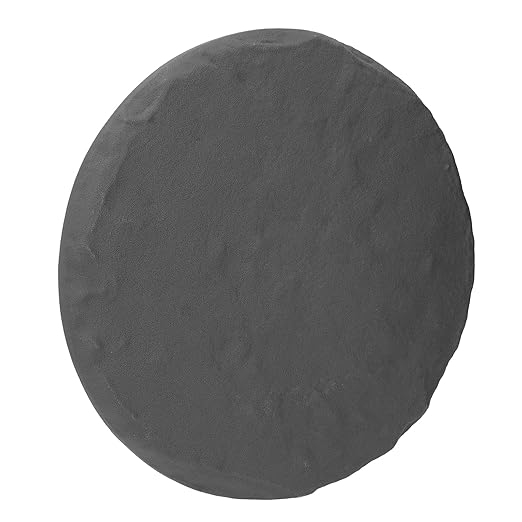 Outdoor Stepping Stones Garden Pathway Stones Landscape Stones 15.71in Round Polypropylene Resin with 6 Ground Stakes for Lawn Decor Walkway (Grey)