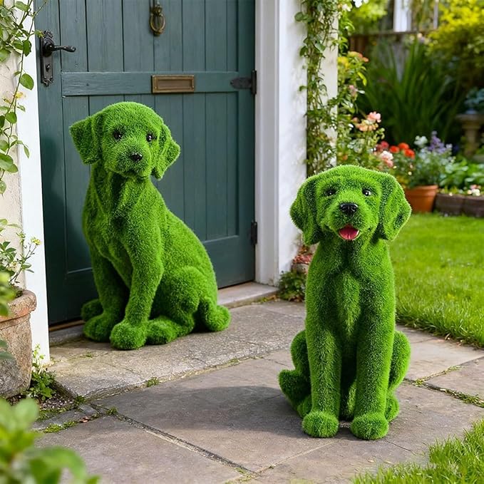 Outdoor Garden Statue Decoration, Resin Material, Handmade, Suitable for Villa Courtyards Gardens and Lawns(A,27 * 27 * 40cm)