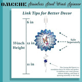 Wind Spinners Butterfly Hanging Outdoor, 12In Stainless Steel Spinfinity Wind Spinner, Blue Wind Chimes for Outside, 3D Kinetic Sculpture Suncatcher, Metal Yard Ornaments, Butterfly Garden Spinners