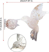 Rusty Metal Hummingbird, Metal Birds Yard Decor Metal Yard Art Garden Ornaments Rustic Outdoor Patio Yard Decor Garden Gift for Fence Toppers Backyard