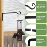 Mkono Plant Hangers Indoor, 10 Inch Metal Plant Bracket, Decorative Wall Hooks for Hanging Plants, Bird Feeder, Flower Basket, Wind Chimes, Home Outdoor Decor, 2 Pack Black