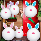 Jetec 6 Pcs 24 Inch Pastel Easter Inflatable Bunny Butt Decorations Outdoor Giant Hanging Inflatable Bunny Blow up PVC Balloon Ornaments Easter Decor for Yard Lawn Garden Front Door Porch