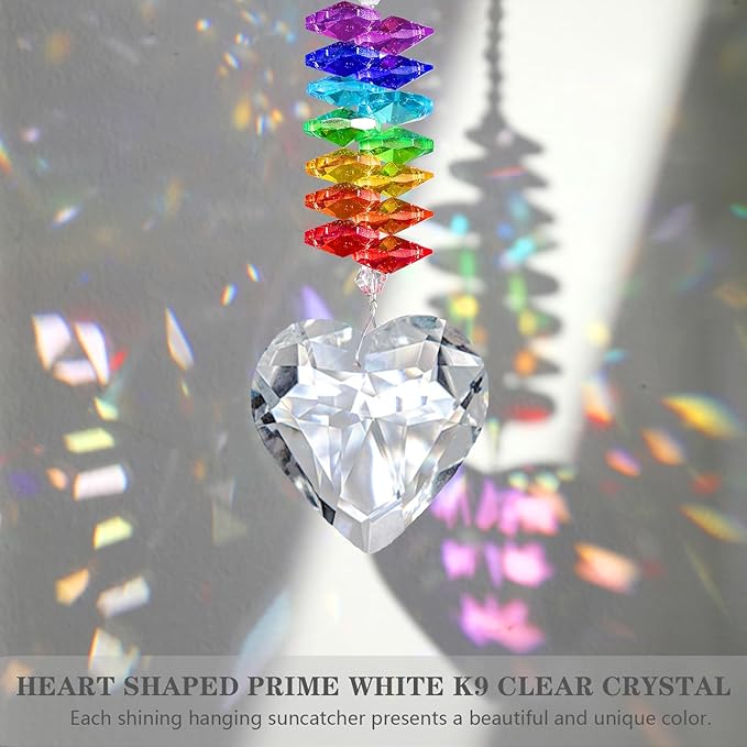 Dog Memorial Gifts, K9 Pet Memorial Crystal Suncatcher, Dog Loss Pet Passing Away Sympathy Remembrance Bereavement Gift (White-Heart)