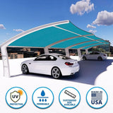 Houssity Turquoise 3' x 21' Balcony Deck Fence Privacy Screen Cover Panel Shade Cloth Fabric for Chain Link Fence Patio Pool Railing Walkway Porch Playground Dog Kennel Residence Commercial Use