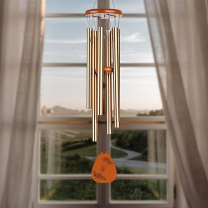 Mothers Day Wind Chimes for Mom, 28 Inches Outdoor Indoor Gift with Mute Option, Birthday Present from Daughter or Son, Hanging Decor for Patio Porch Balcony Yard, Mothers Day Items Gift for Mother