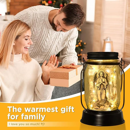Guardian Angel Gifts for Women/Men Angel Praying Solar Lantern Mom Birthday, Mothers Day, Christmas Gifts,Sympathy Solar Lantern Garden Decoration Outside for Yard, Patio,Backyard,Porch, Torches