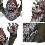 Garden Gnomes Decor, 4 Inch Scary Gnome for Patio Halloween Decoration, Garden Sculptures, Resin Yard Figurine for Garden Patio Lawn, Ornament for Mini Gift, Festive Decorations