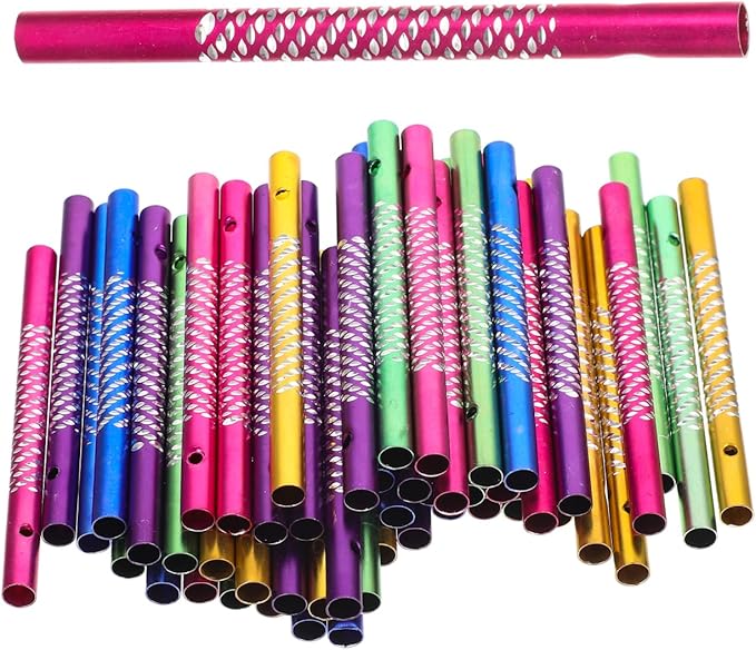 BESPORTBLE 50Pcs Wind Chime Tubes for DIY Craft Supplies Metal Tubes for Wind Chime Making Outdoor Garden Decoration and Kids Toy