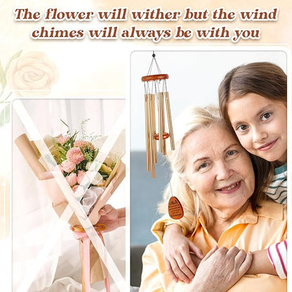 Nana Gifts, Birthday Gifts for Nana from Grandkids, Nana Wind Chimes, Best Grandma Present for Birthday Mother's Day Christmas Thanksgiving - with We Love You
