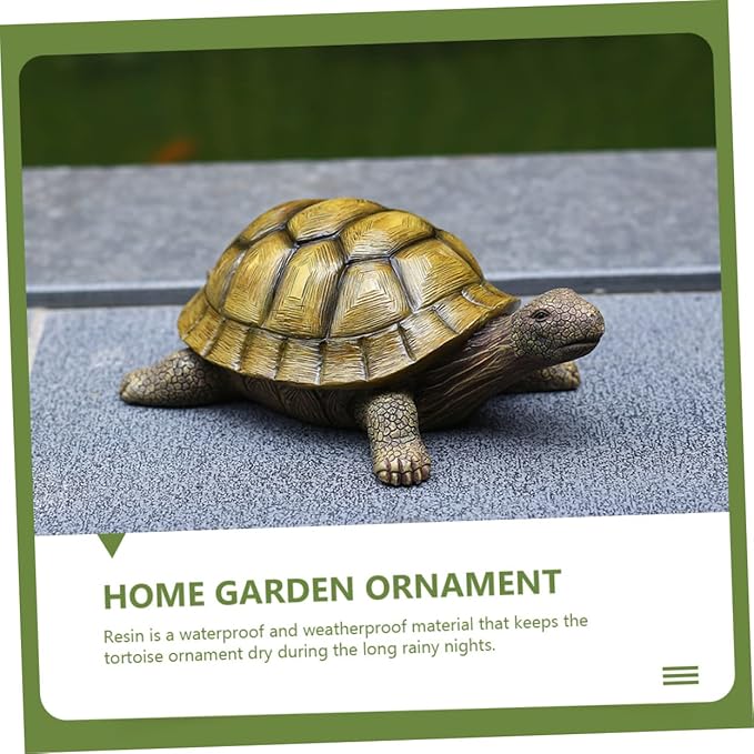 Decorative Tortoise Resin Ornament for Garden Charming Outdoor Sculpture for Lawn Patio and Home Unique Rustic Garden Lovers
