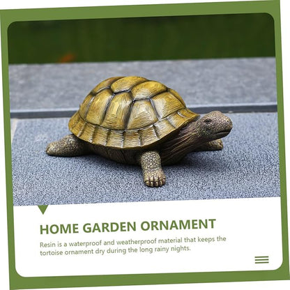 Decorative Tortoise Resin Ornament for Garden Charming Outdoor Sculpture for Lawn Patio and Home Unique Rustic Garden Lovers