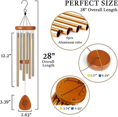 Grandma Windchime - Mothers Day Wind Chimes for Grandma, Nana - Grandma Gifts for Mothers Day, Birthday, Christmas - Best Grandmother, Mommom, Mimi Gift Ideas from Grandkids - Nana Wind Chime 28in