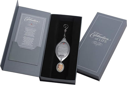 Celebration of Life Sympathy Gift - Cardinal/Bereavement Gift with Photo Charm Ornament