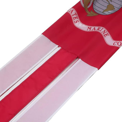 2 Pack Marine Corps WindSock Flag,WindSock Stripes Wind Socks For Yard And Garden Flag,Front Porch Hanging Waterproof Suitable For Every Season,60Inch.