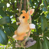 Garden Statues for Outside Yellow Rabbit Outdoor Statue Resin Yard Figurine, 10x7.5x13 cm Garden Décor & Indoor Decoration Durable Outdoor Garden Statues for Yard and Patio Gardening Gifts