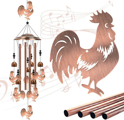 Chicken Wind Chimes Gifts - Rooster Gifts for Chicken Lovers Mom Owners Farmers Birthday, Home Garden Yard Patio Decor