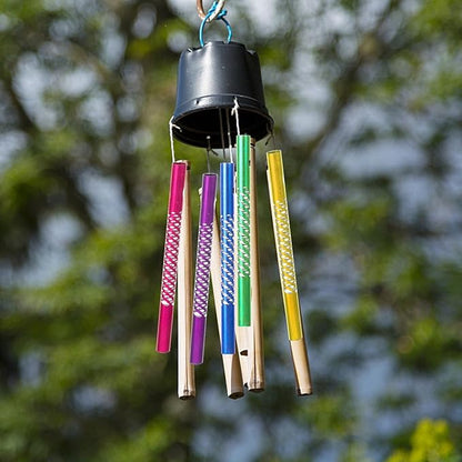 NUOBESTY 50pcs Wind Chime Tubes, Wind Chime Parts DIY Aluminum Hollow Tubes Replacement Windchime Kit Craft Supplies for Handicraft Enthusiasts for Patio, Garden, Outdoor, Home